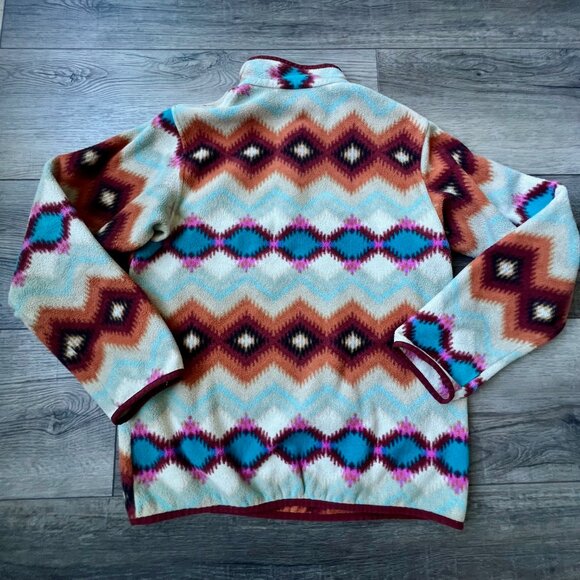 Patagonia Aztec Western Vintage Synchilla Jacket Pullover Cozy Timber Twist - Picture 2 of 5